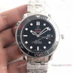 Swiss 50th Anniversary Omega Seamaster James Bond SS Watch / 007 Black Dial